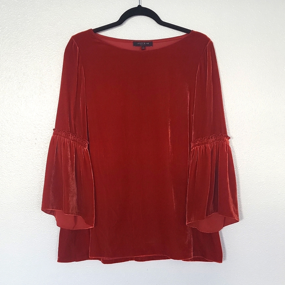 Lafayette 148 size large velvet blouse.